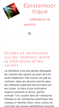 Mobile Screenshot of epistemocritique.org